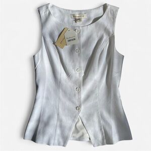 NWT Monteau Linen Blend Vest Top